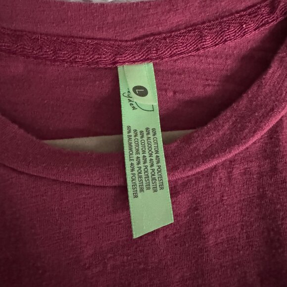 Honeydew Intimates | NWOT Off The Grid Knit Crop Tee in Serenade Red Size Large - Picture 6 of 6